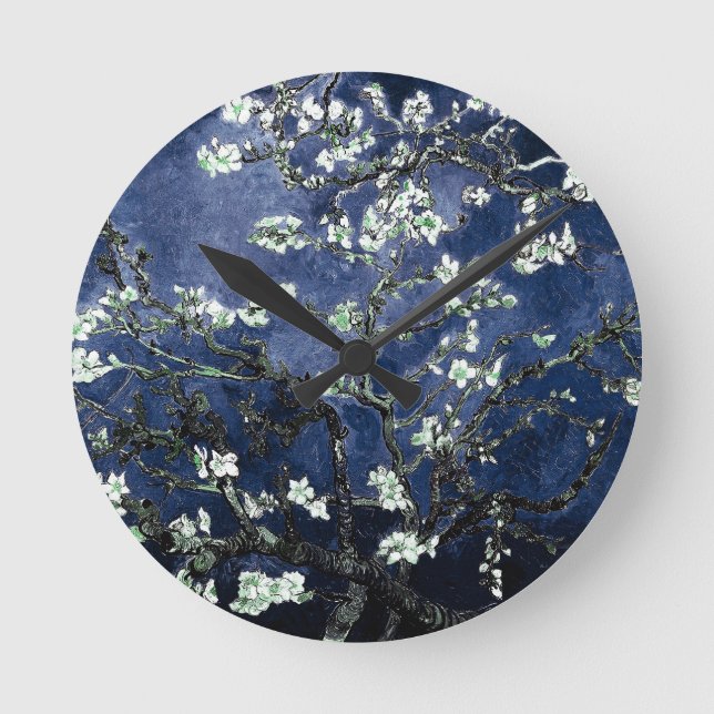 Horloge Ronde Van Gogh Almond Blossoms Midnight Blue (Recto)
