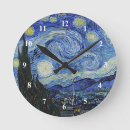 Horloge Ronde Van Gogh Starry Peinture nocturne
