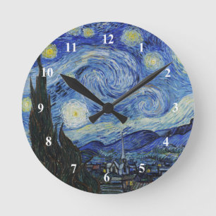 Horloge Ronde Van Gogh Starry Peinture nocturne