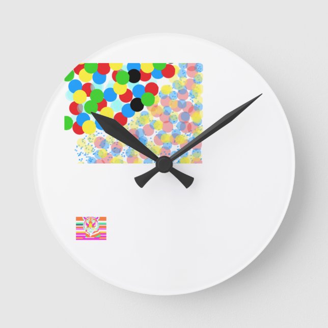 Horloge Ronde Variété d'art mural couleur (Recto)