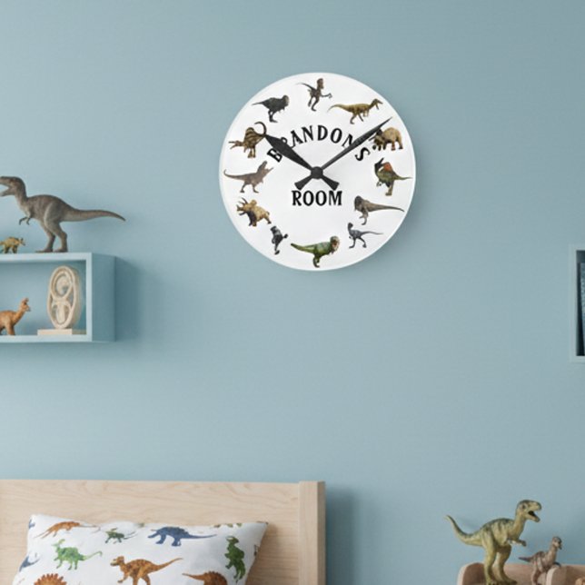 Horloge Ronde Velociraptor Dinosaur Jurassic Age Tyrannosaurus  (Créateur téléchargé)