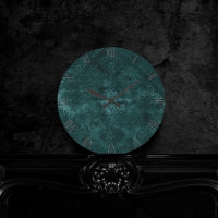 Velvety Turquoise Damask | Grunge vert foncé Baroq