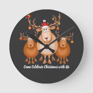 Horloge Ronde Venez célébrer Noël avec nous par premora