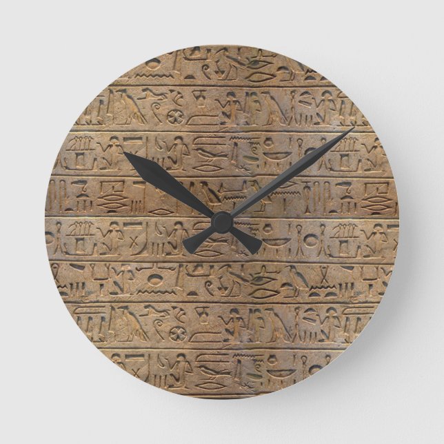 Horloge Ronde Venin d'Egyptian Hiéroglyphe (Recto)