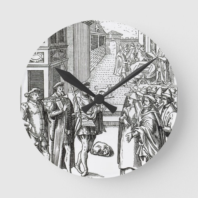 Horloge Ronde Vente par le crieur public, après une gravure sur (Recto)