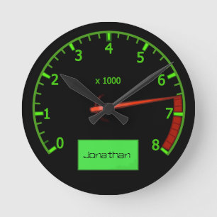 Horloge Ronde Ventilateur de tête d'engrenage de nom personnali