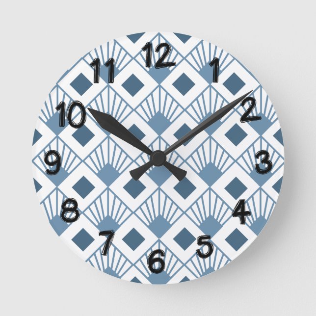 Horloge Ronde Ventilateurs Art déco (Recto)