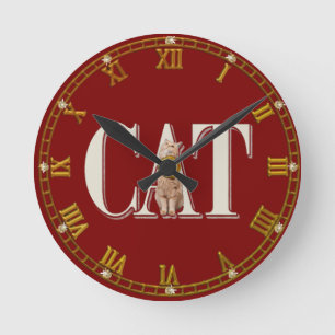 Horloge Ronde Véritable amour de chats