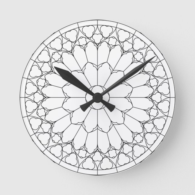 Horloge Ronde Verre de Rose (Recto)