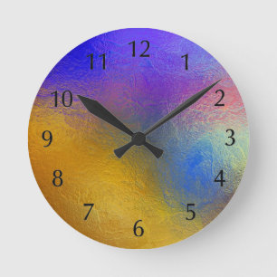 Horloge Ronde Verre souillé, fenêtre brillante colorée