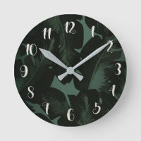 Vert & Noir Tropical Feuille Botanical Chic