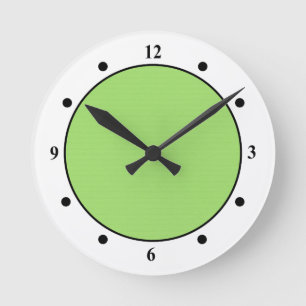 Horloge Ronde Vert solide