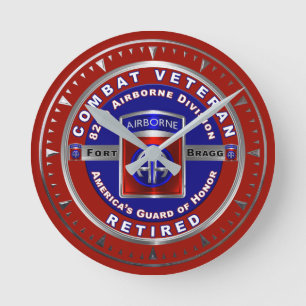 Horloge Ronde Vétéran de combat à la retraite de la 82e division