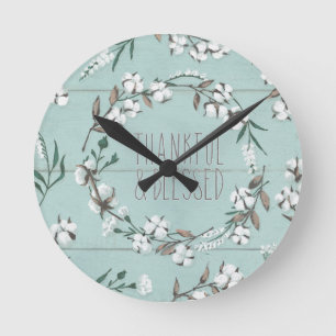 Horloge Ronde VI menthe bénie   reconnaissant et béni