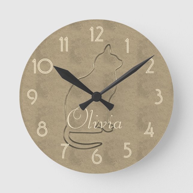 Horloge Ronde Vibe de vacances Gold Retro (Recto)