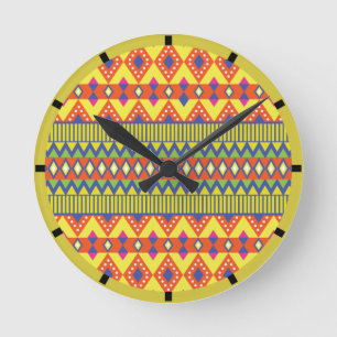 Horloge Ronde Vibrant indien