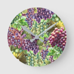 Horloge Ronde Vignobles de collage de vin vignoble raisin réalis