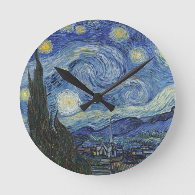 Horloge Ronde Vincent van Gogh | La Nuit étoilée, juin 1889 (Recto)