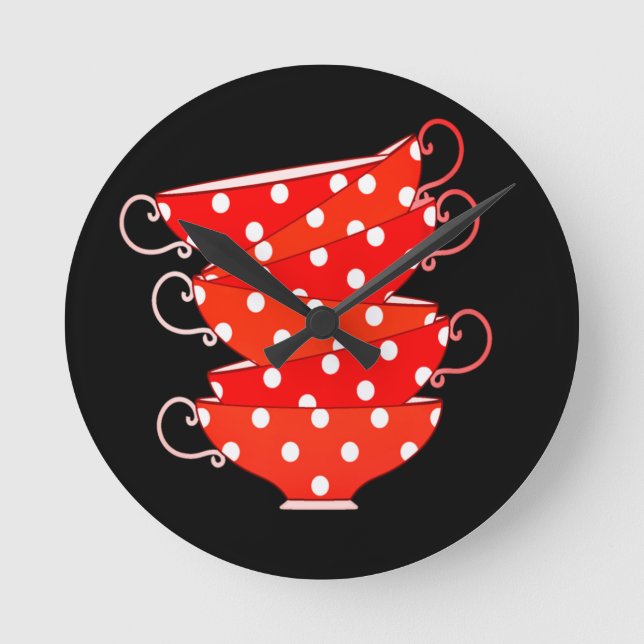 Horloge Ronde Vintage polka (Recto)