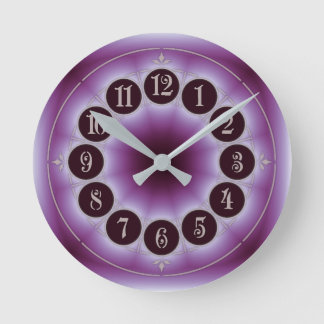 Horloge Ronde Violet