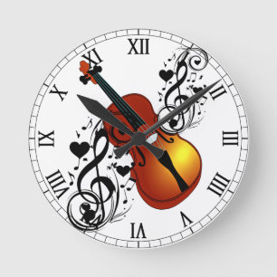 Horloge Ronde Violin,My Love_
