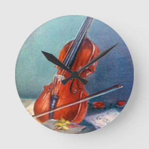 Horloge Ronde Violon/Violon