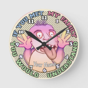 Horloge Ronde Visage de famille joueur