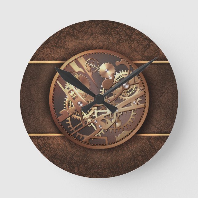 Horloge Ronde vitesses de steampunk (Recto)