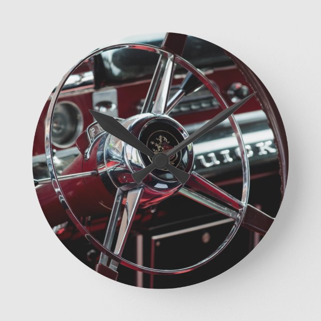 Horloge Ronde Volant de voiture classique (Recto)