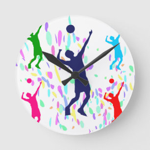HORLOGE RONDE VOLLEYBALL