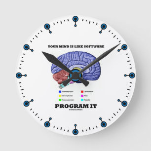 Horloge Ronde Votre esprit est comme le logiciel lui (le