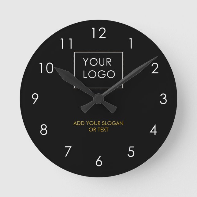 Horloge Ronde Votre logo ici Entreprise Entreprise Entreprise No (Recto)