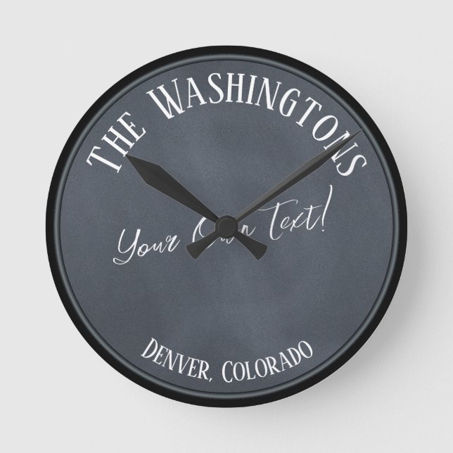 Horloge Ronde Votre propre texte sur le tableau de bord Texture  (Recto)