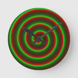 Horloge Ronde Voulez-vous changer le rouge ? Spirale verte flash