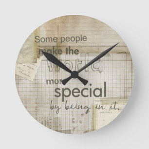 Horloge Ronde vous êtes message spécial