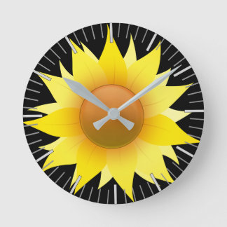 Horloge Ronde Vous êtes mon tourntournesol