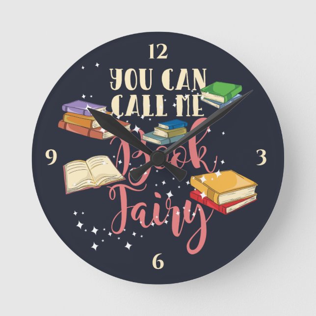 Horloge Ronde Vous Pouvez M'Appeler Librairie Fairy (Recto)