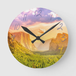 Horloge Ronde Vue de tunnel de parc national de Yosemite