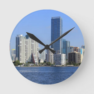 Horloge Ronde Vue d'horizon de Miami