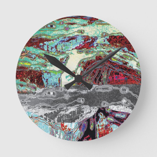 Horloge Ronde Wall Clock – Strata Pulse (Recto)