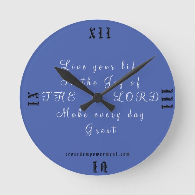 Horloge Ronde Wall clock with CHRISTIAN Message (Recto)