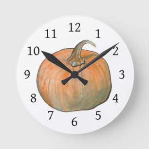 Horloge Ronde Watercolor Halloween