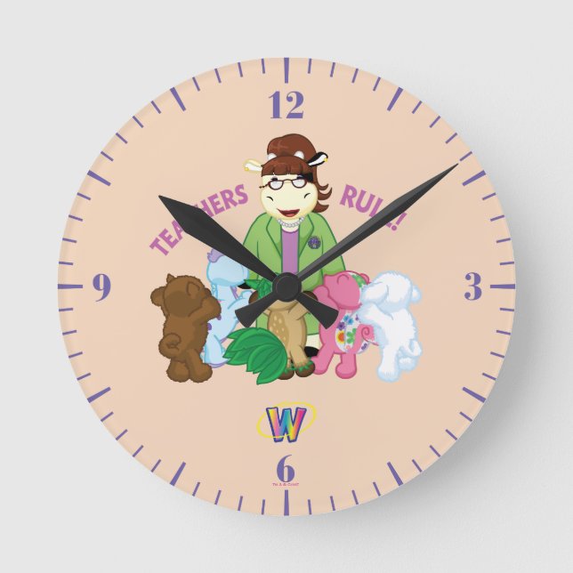 Horloge Ronde Webkinz : Règle de professeurs ! (Recto)
