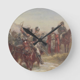 Horloge Ronde Wellington en Espagne (huile sur panneau) (paire