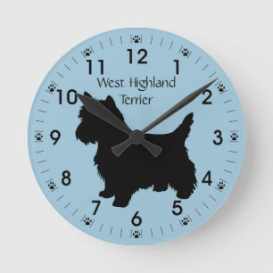 Horloge Ronde West Highland Terrier Dog