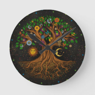 Horloge Ronde Whimsical Tree of Life