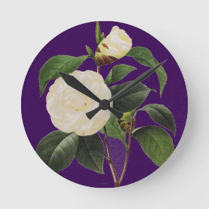 Horloge Ronde White Camellia