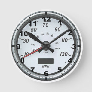 Horloge Ronde "White Speedometer" design wall clocks