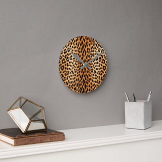 Horloge Ronde Wild Leopard Energy – Bold Animal Print Fashion