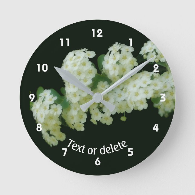 Horloge Ronde Wild Rambling Roses Floral Personalized   (Recto)